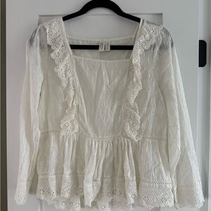 Anthropologie square neck top // size 6